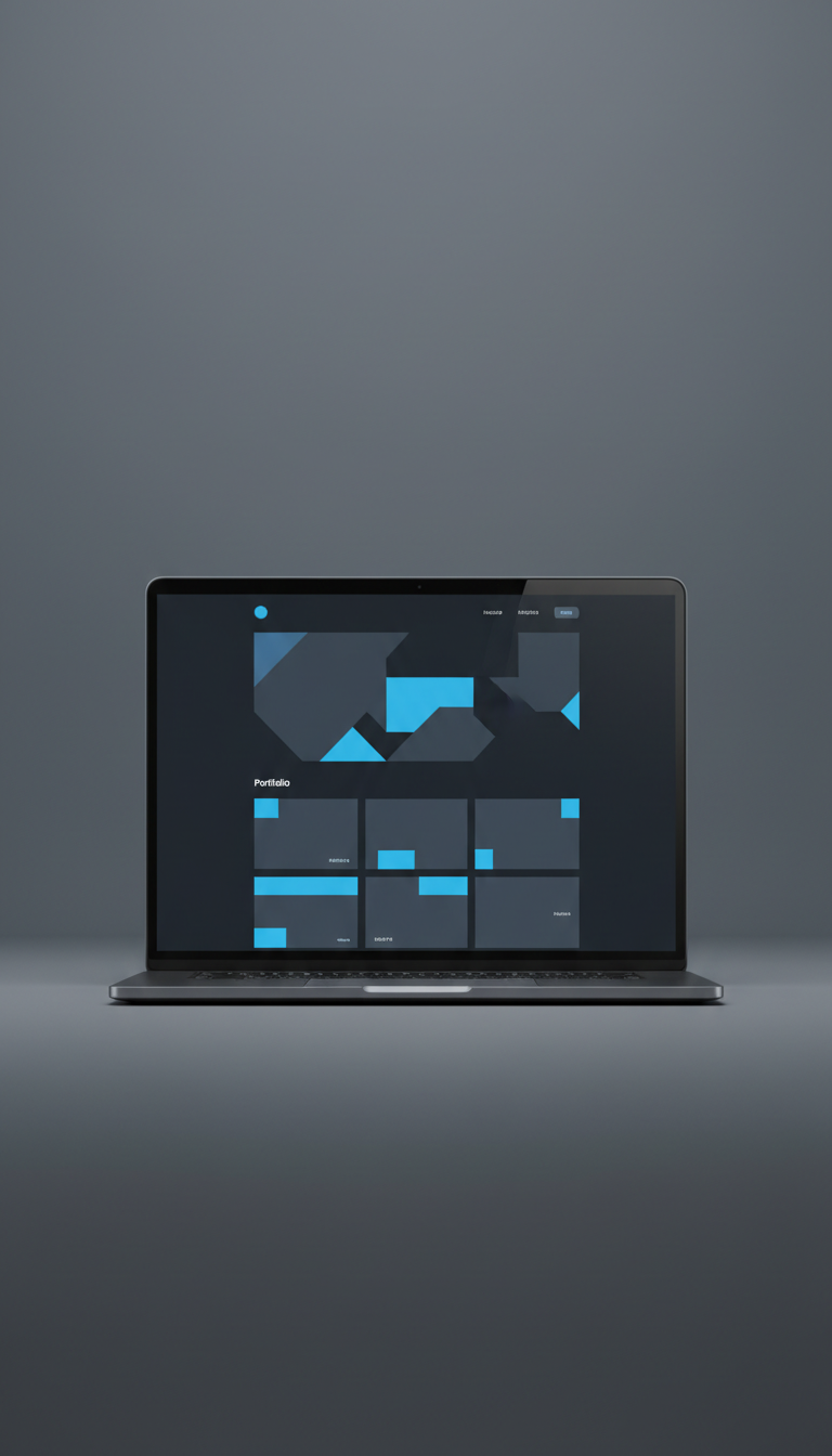 Dark Portfolio Theme With Blue Accents